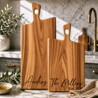 Acacia charcuterie board with personalized engraving for a meaningful gift